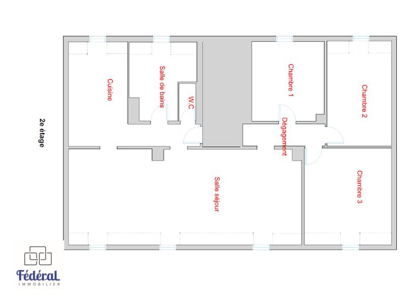 Appartement - 96 m² - 4 pièces