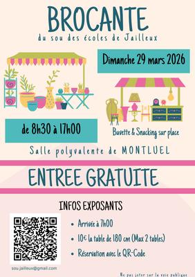 Brocante du sou des écoles de jailleux