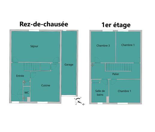 Maison - 80 m² - 4 pièces