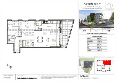 Appartement - 83 m² - 3 pièces