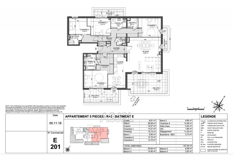 Appartement - 158 m² - 5 pièces