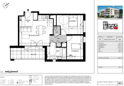 Appartement - 60 m² - 3 pièces