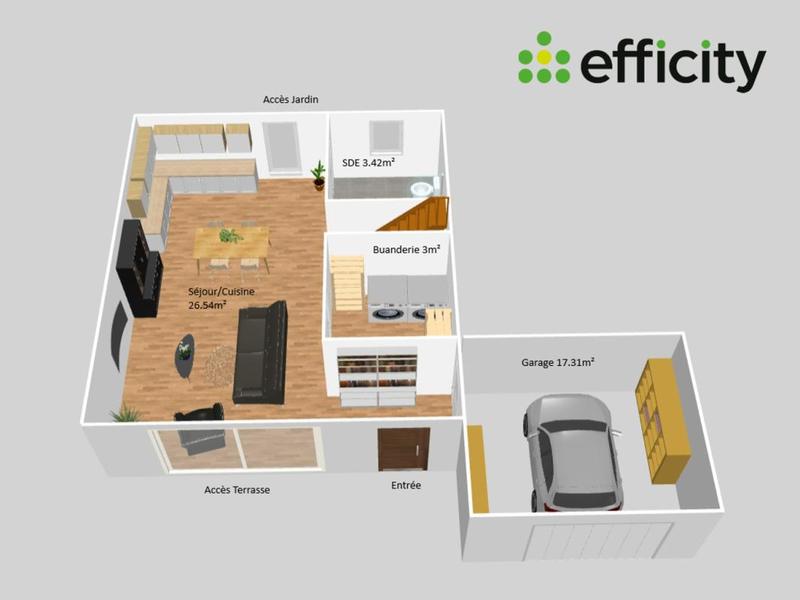 Maison - 77 m² - 4 pièces