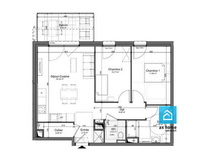 Appartement - 63 m² - 3 pièces