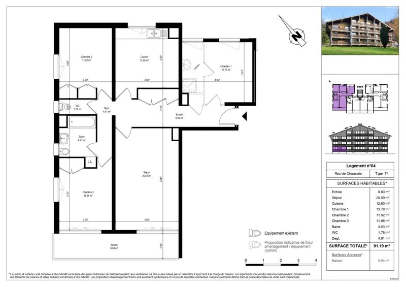 Appartement - 91 m² - 4 pièces