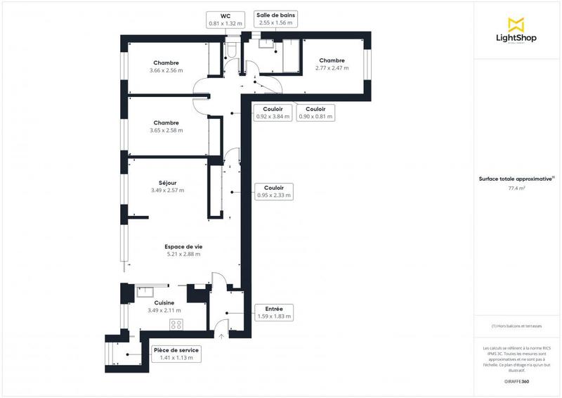 Appartement - 78 m² - 4 pièces