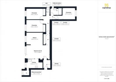 Appartement - 78 m² - 4 pièces