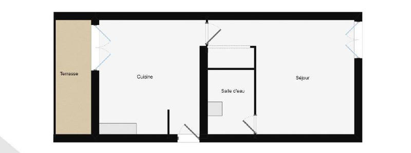Appartement - 34 m² - 1 pièce