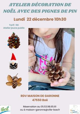 Atelier créatif de décoration de Noël - Tout public