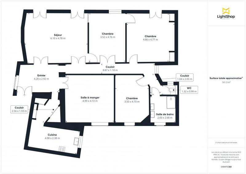 Appartement - 158 m² - 5 pièces