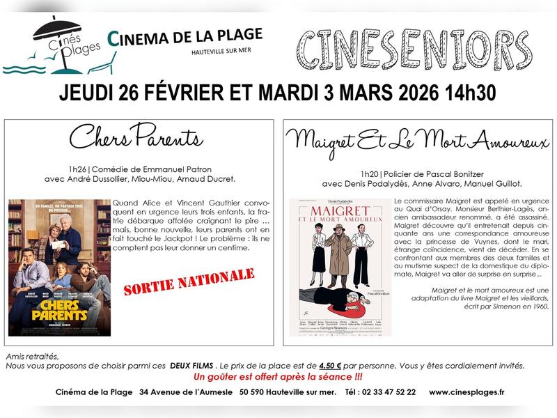 Ciné Seniors "Chers parents" ou "Maigret et le mort amoureux"