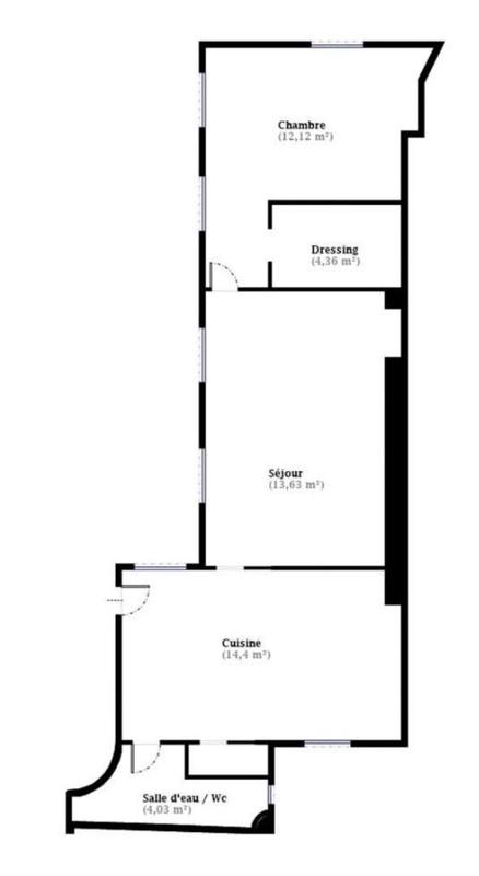Appartement - 49 m² - 2 pièces
