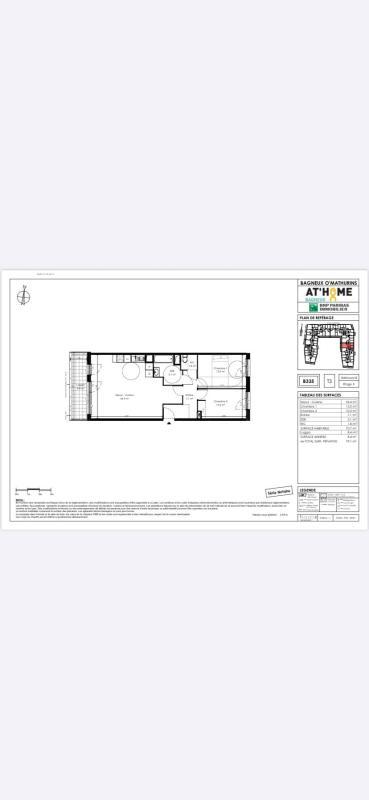 Appartement - 70 m² - 3 pièces