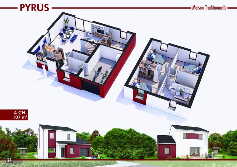 Maison - 107 m² - 6 pièces