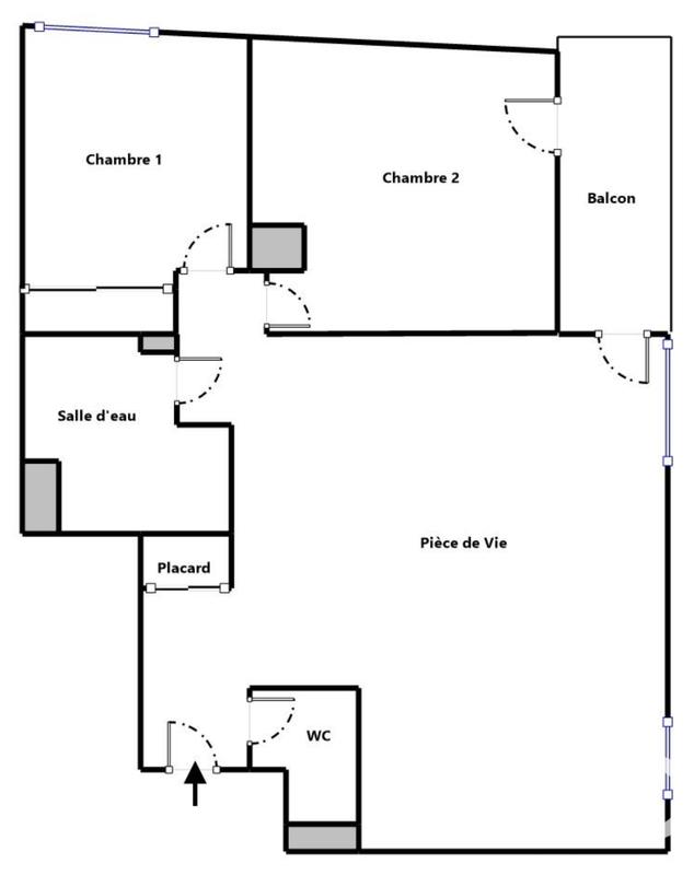 Appartement - 66 m² - 3 pièces