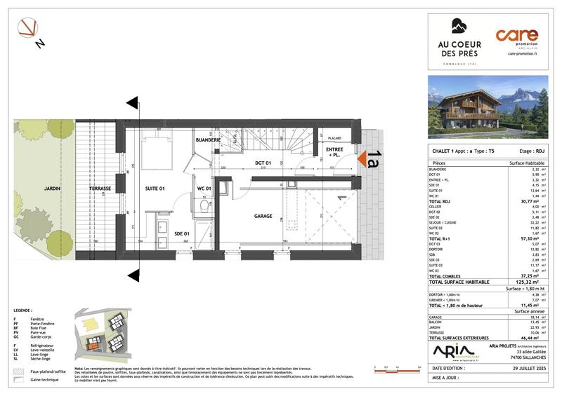 Appartement - 125 m² - 5 pièces