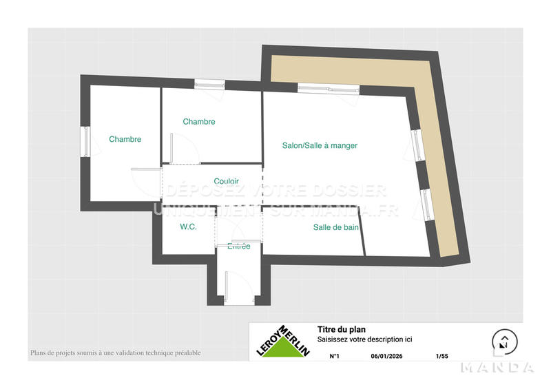 Appartement - 68 m² - 3 pièces