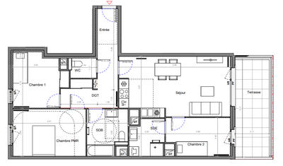 Appartement - 82 m² - 4 pièces