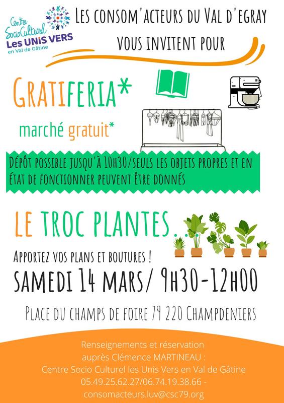 Csc : Gratiferia et troc plantes