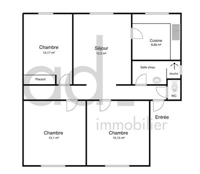 Appartement - 82 m² - 4 pièces