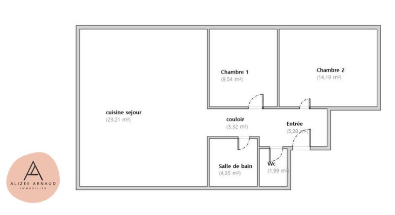 Appartement - 65 m² - 3 pièces