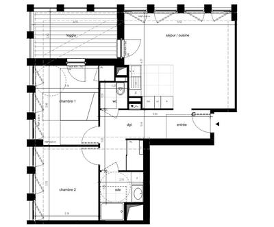 Appartement - 68 m² - 3 pièces