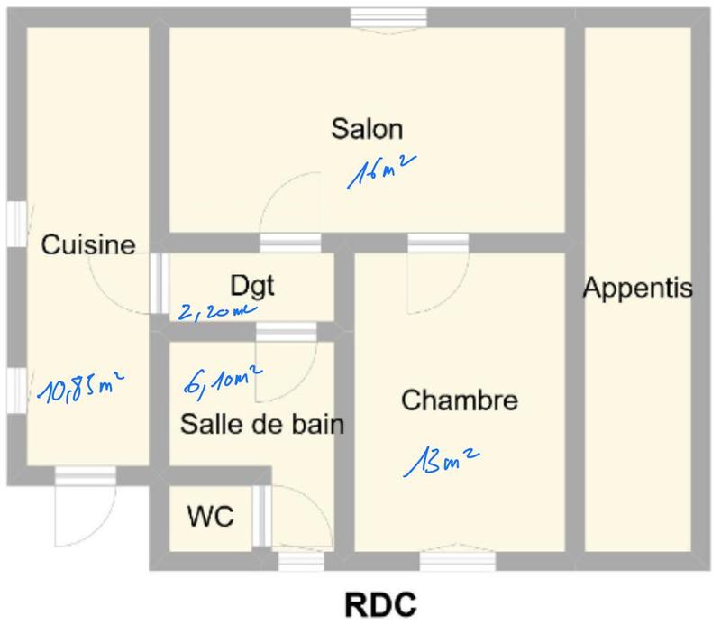 Maison - 48 m² - 2 pièces