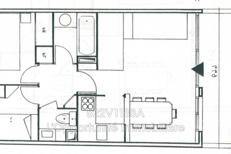 Appartement - 34 m² - 3 pièces