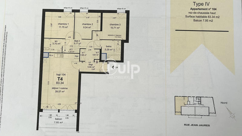 Appartement - 83 m² - 4 pièces