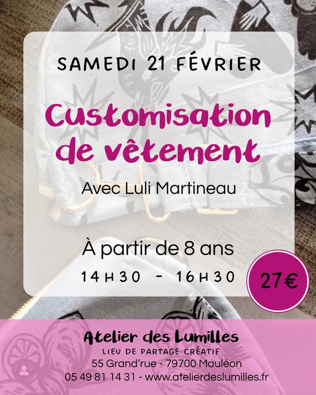 Atelier - Customisation de vêtements