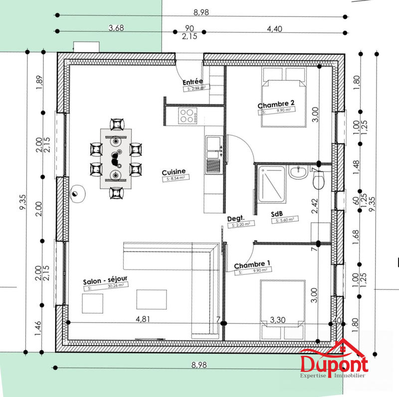 Maison - 69 m² - 4 pièces
