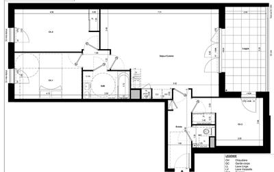 Appartement - 87 m² - 4 pièces