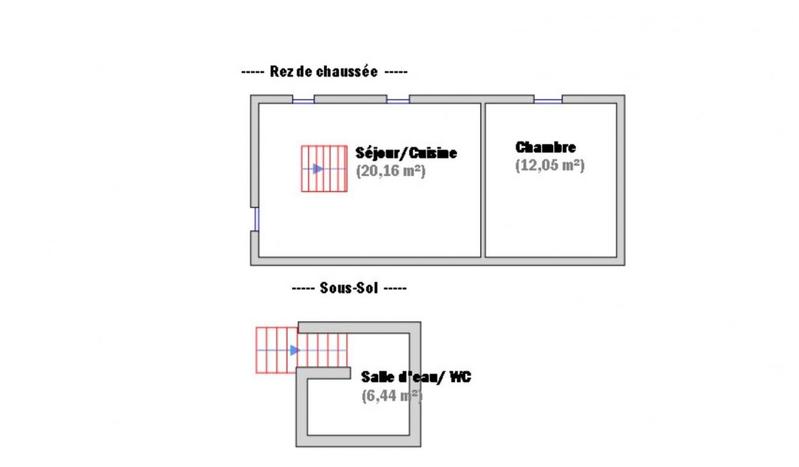 Appartement - 35 m² - 2 pièces