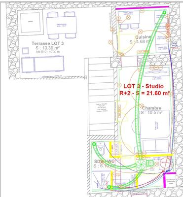 Appartement - 23 m² - 1 pièce