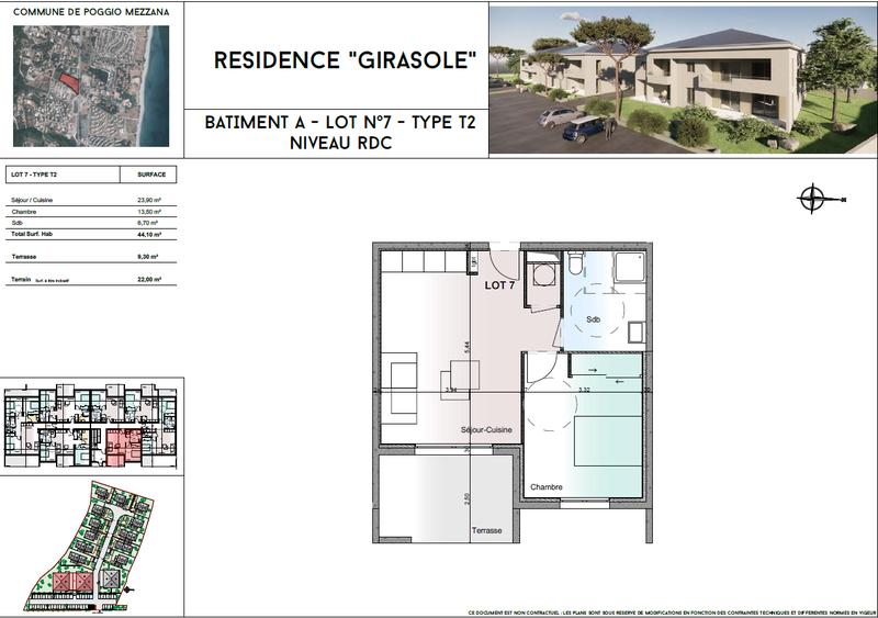 Appartement - 44 m² - 2 pièces