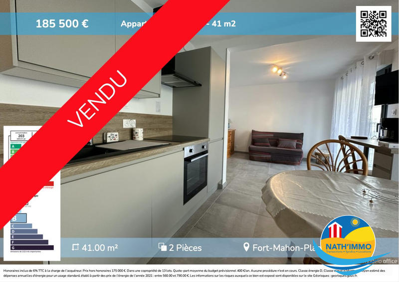 Appartement - 41 m² - 2 pièces