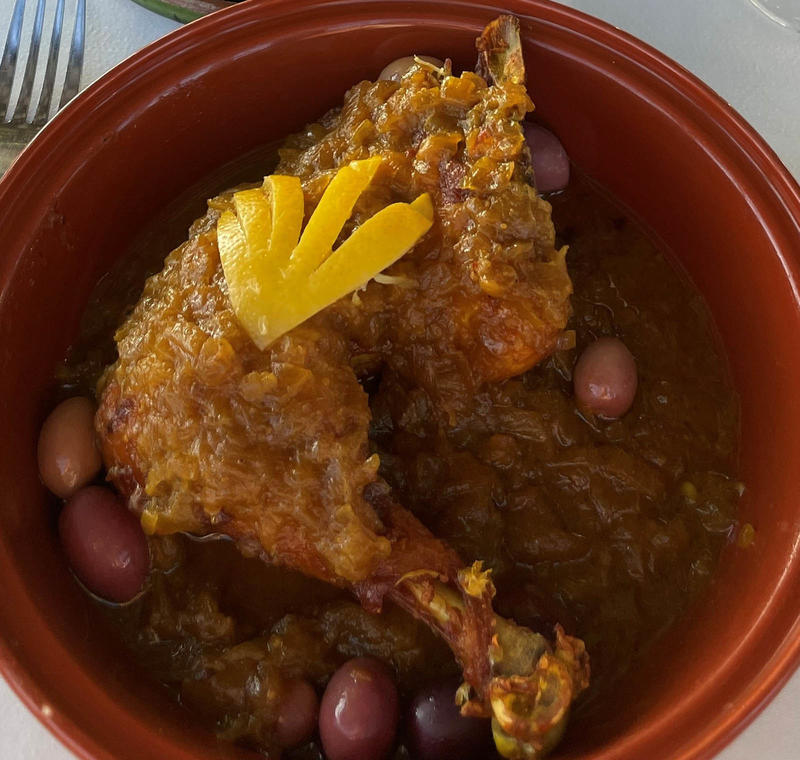 Repas poulet à la marocaine à emporter