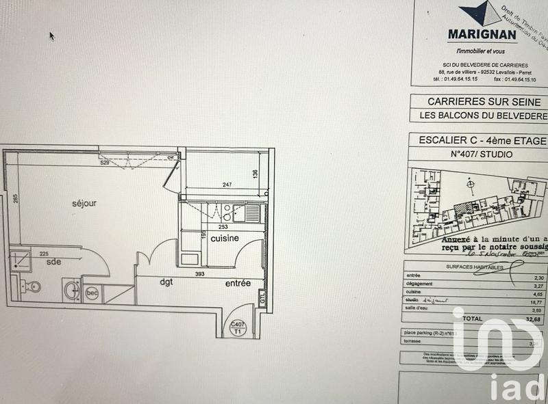 Appartement - 32 m² - 1 pièce
