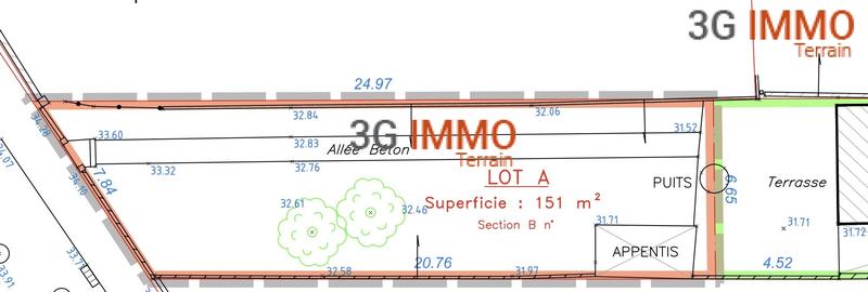 Terrain constructible - 151 m²