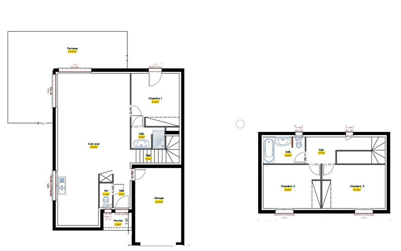 Maison - 97 m² - 4 pièces