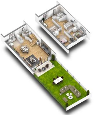 Maison contemporaine - 104 m² - 4 pièces