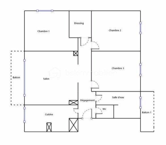 Appartement - 67 m² - 4 pièces
