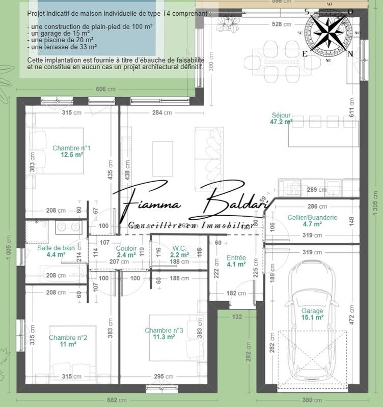 Terrain constructible - 500 m²