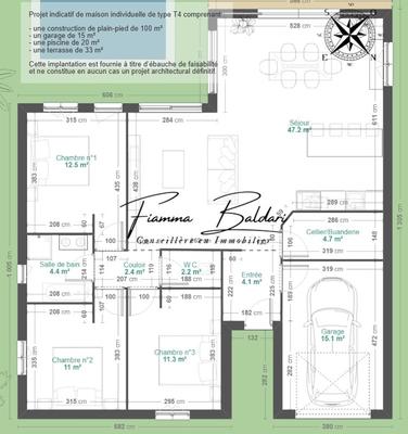 Terrain constructible - 500 m²