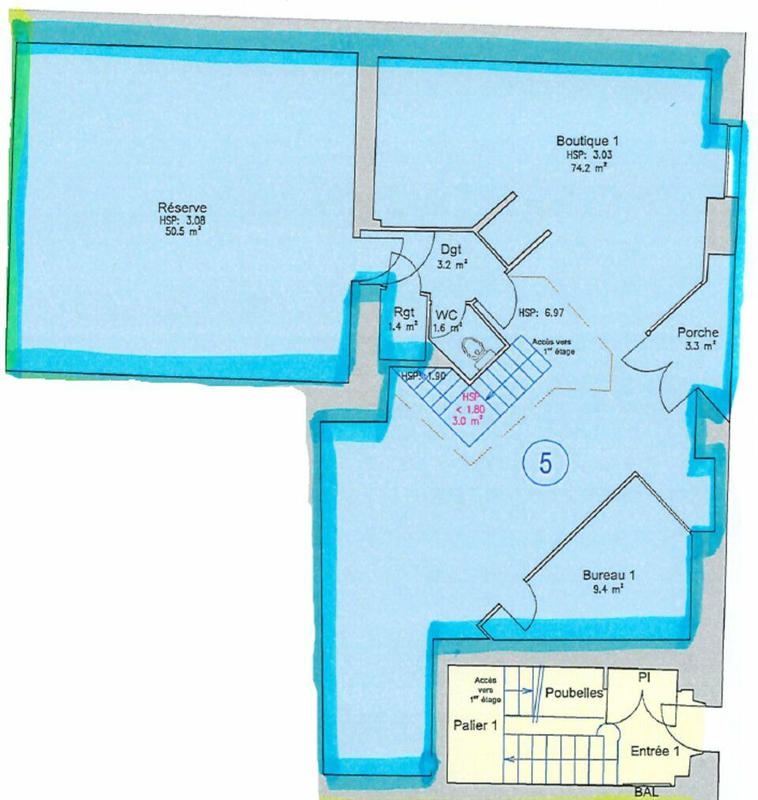 Local commercial - 236 m² - 5 pièces