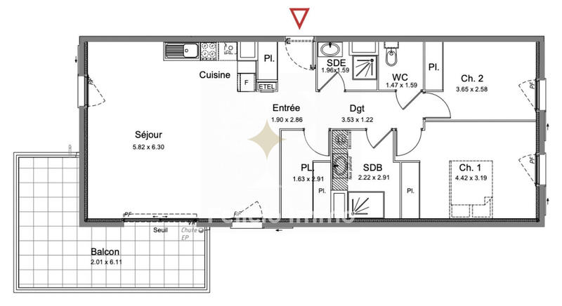 Appartement - 83 m² - 3 pièces