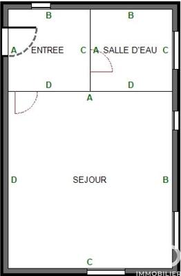 Studio - 27 m² - 1 pièce