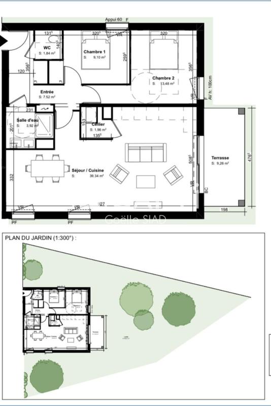 Appartement - 77 m² - 3 pièces
