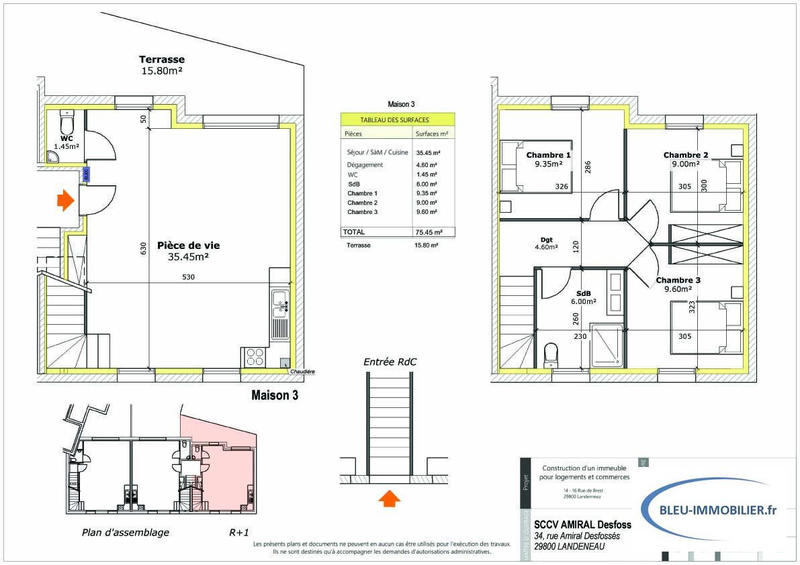 Maison - 75 m² - 5 pièces