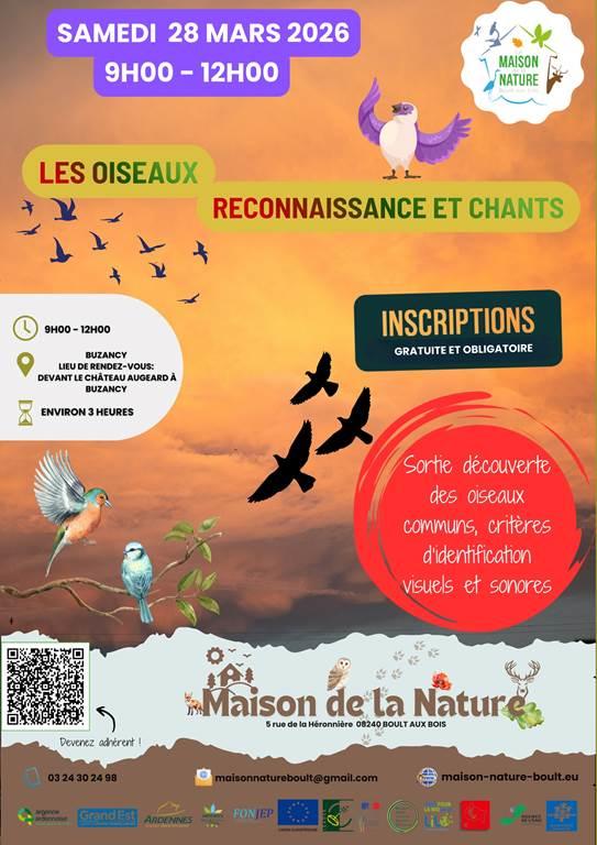 Les oiseaux, reconnaissance et chants